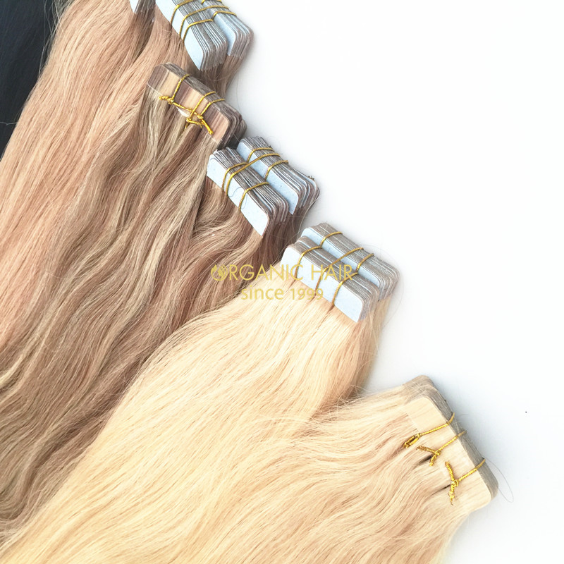 Colored indian tape hair extensions 